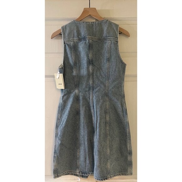 Agolde Trina Denim Mini Dress Size Small 90's Y2K Vest - Picture 6 of 6